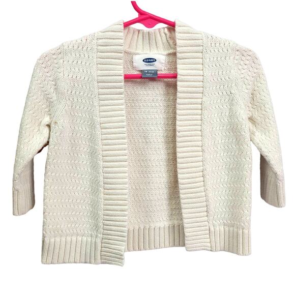 Old Navy White Open Front Cardigan Infant Size 18-24mo - Picture 1 of 4